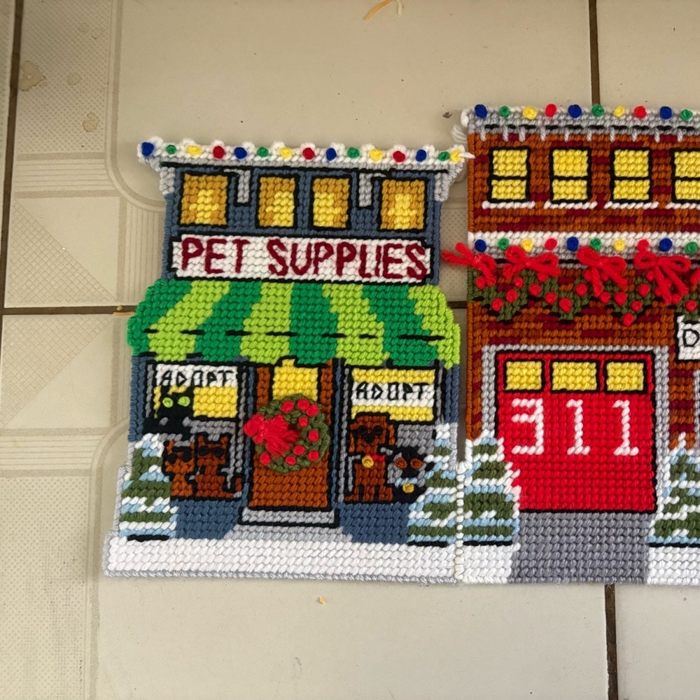 Festive Holiday Village Decor Set